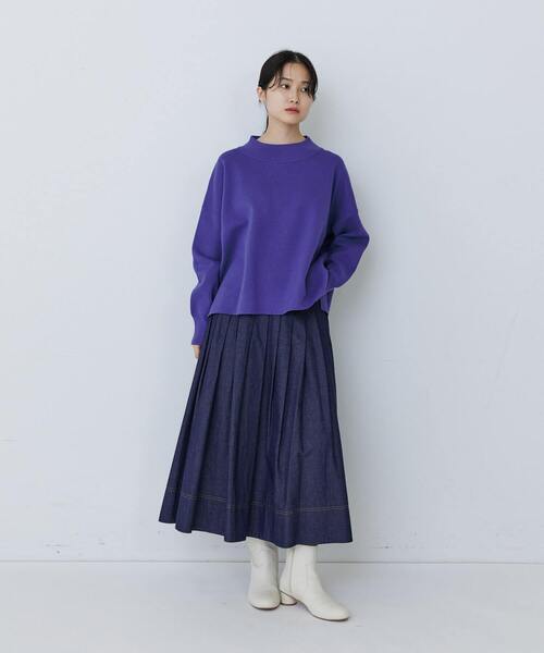 conges payes ADIEU TRISTESSE(コンジェ ペイエ アデュートリステス)の「ミラノリブモックネックニットプルオーバー(ニット/セーター・レディース・ピンク/パープル/ミント・FREE)」の13枚目の写真