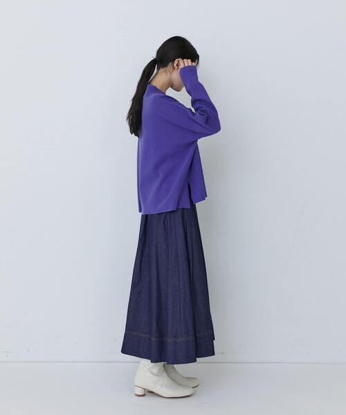 conges payes ADIEU TRISTESSE(コンジェ ペイエ アデュートリステス)の「ミラノリブモックネックニットプルオーバー(ニット/セーター・レディース・ピンク/パープル/ミント・FREE)」の12枚目の写真