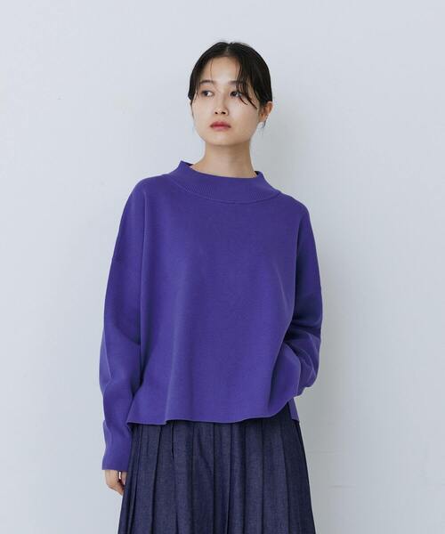 conges payes ADIEU TRISTESSE(コンジェ ペイエ アデュートリステス)の「ミラノリブモックネックニットプルオーバー(ニット/セーター・レディース・ピンク/パープル/ミント・FREE)」の10枚目の写真