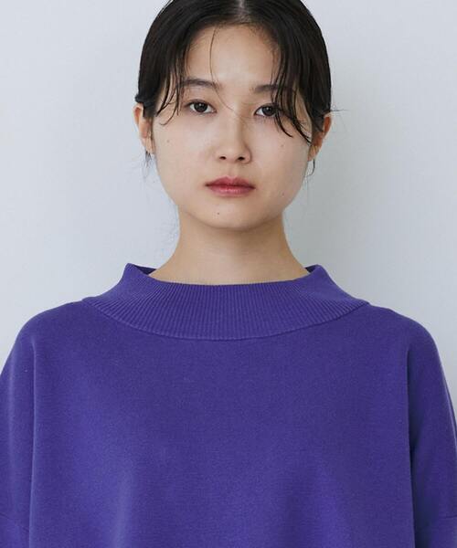 conges payes ADIEU TRISTESSE(コンジェ ペイエ アデュートリステス)の「ミラノリブモックネックニットプルオーバー(ニット/セーター・レディース・ピンク/パープル/ミント・FREE)」の6枚目の写真