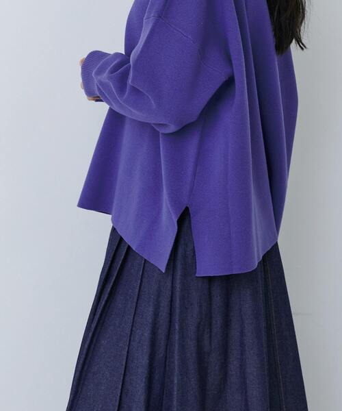 conges payes ADIEU TRISTESSE(コンジェ ペイエ アデュートリステス)の「ミラノリブモックネックニットプルオーバー(ニット/セーター・レディース・ピンク/パープル/ミント・FREE)」の4枚目の写真