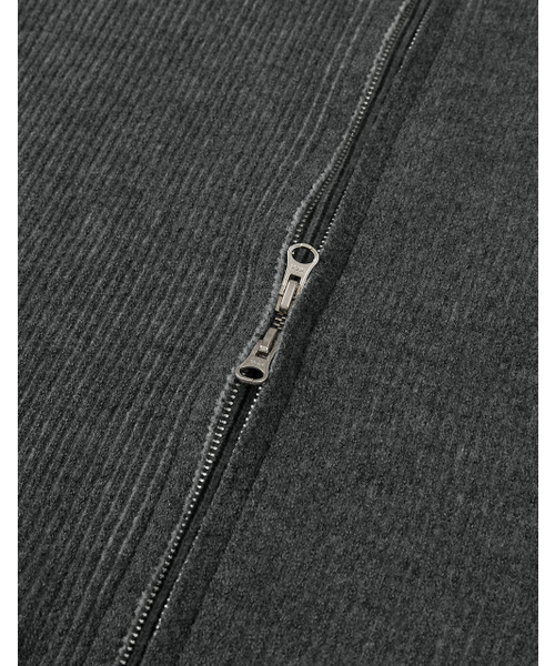 MMLG（エムエムエルジー）の「[Mmlg] TWO TONE HIGH NECK KNIT ZIPUP (CHARCOAL)（カーディガン/ボレロ・レディース・その他・LARGE/X-LARGE/SMALL/MEDIUM）」の5枚目の写真