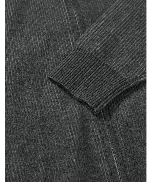 MMLG（エムエムエルジー）の「[Mmlg] TWO TONE HIGH NECK KNIT ZIPUP (CHARCOAL)（カーディガン/ボレロ・レディース・その他・LARGE/X-LARGE/SMALL/MEDIUM）」の6枚目の写真