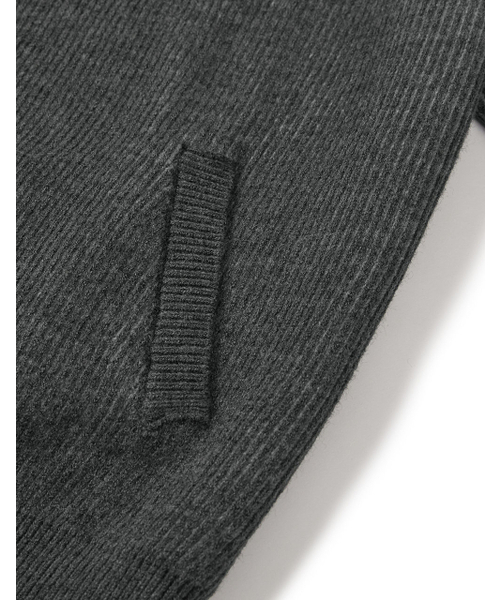 MMLG（エムエムエルジー）の「[Mmlg] TWO TONE HIGH NECK KNIT ZIPUP (CHARCOAL)（カーディガン/ボレロ・レディース・その他・LARGE/X-LARGE/SMALL/MEDIUM）」の7枚目の写真