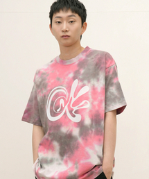 CAMEL WORK（キャメルワーク）の「ロゴタイダイ半袖Tシャツ（ピンク）（Tシャツ/カットソー）」