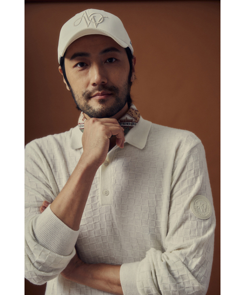 MEN CHECKER T-COLLAR KNIT