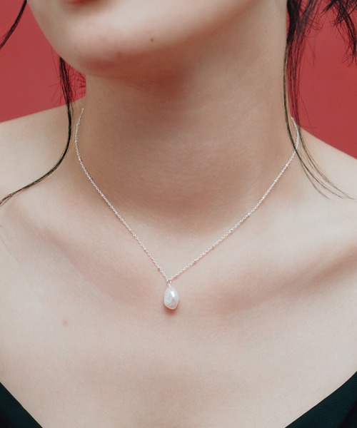 novice】 Drop Pearl Necklace［Silver925］（ネックレス）｜novice