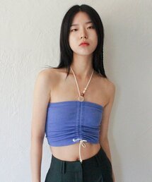 Wooden Beads Tube Top (PURPLE BLUE)