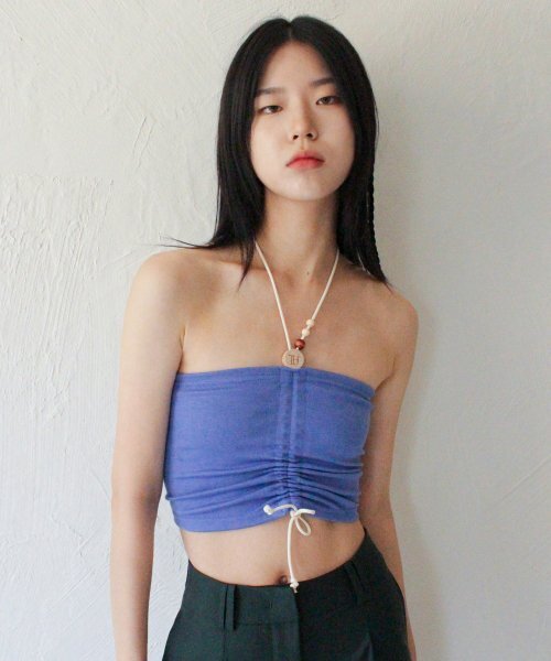 RUBATI(ルバティ)の「Wooden Beads Tube Top (PURPLE BLUE)(Tシャツ/カットソー・レディース・その他・size2/size1)」の1枚目の写真