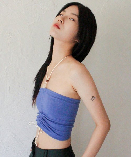 RUBATI(ルバティ)の「Wooden Beads Tube Top (PURPLE BLUE)(Tシャツ/カットソー・レディース・その他・size2/size1)」の3枚目の写真
