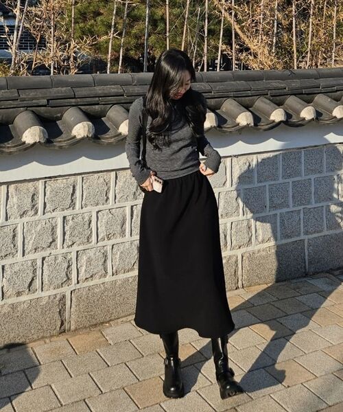 DEMARC(ドゥマーク)の「ピンストライプスリムクロップ長袖Tシャツブラック(Tシャツ/カットソー・レディース・その他・MEDIUM/LARGE)」の14枚目の写真