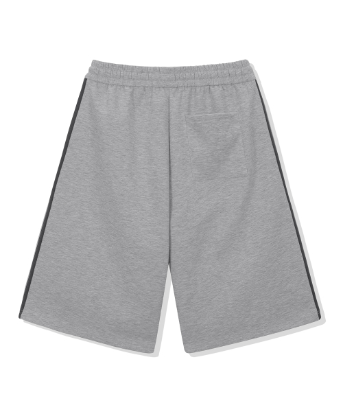 DRIX(ドリックス)の「トラックライングラフィックバミューダスウェットパンツ_メランジグレー(その他パンツ・メンズ・その他・LARGE/X-LARGE)」の2枚目の写真