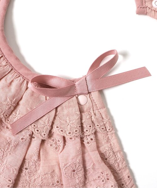 apres les cours（アプレレクール）の「レースつけ衿風スタイ（スタイ/よだれかけ・キッズ・オフホワイト/ピンク・90）」の6枚目の写真