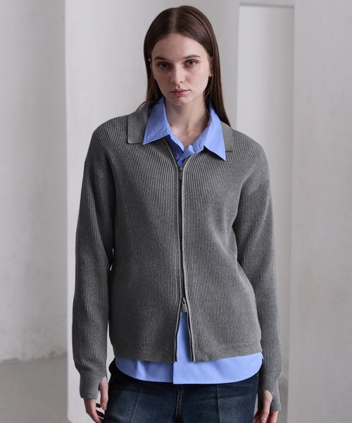 【CLEL】ミニマルカラードライバーズニットシャツ CLEL】Minimal Collar Drivers Knit Shirt/ ミニマルカラードライバー