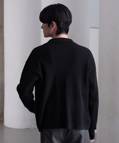 CLEL（クレイル）の「【CLEL】Minimal Collar Drivers Knit Shirt