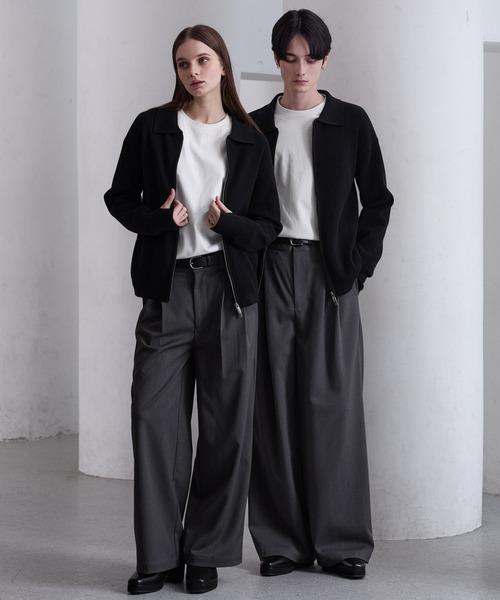 CLEL(クレイル)の「【CLEL】Minimal Collar Drivers Knit Shirt CLEL(クレイル)の「【CLEL】Minimal Collar Drivers Knit Shirt