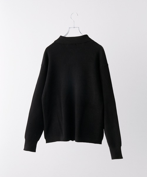 CLEL】Minimal Collar Drivers Knit Shirt/ ミニマルカラードライバー