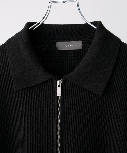 CLEL】Minimal Collar Drivers Knit Shirt/ ミニマルカラードライバー