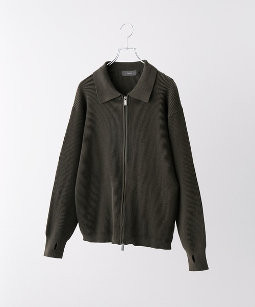 CLEL】Minimal Collar Drivers Knit Shirt/ ミニマルカラードライバー