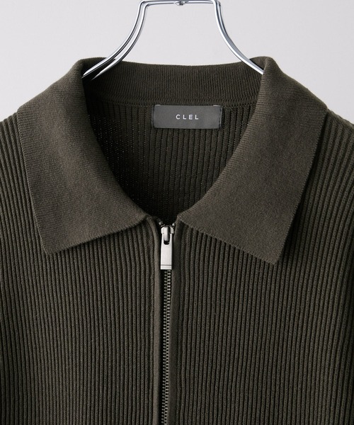 CLEL】Minimal Collar Drivers Knit Shirt/ ミニマルカラードライバー