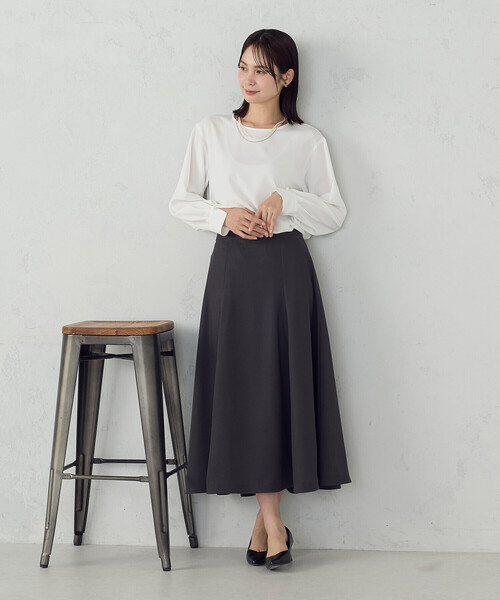 COMME CA ISM（コムサイズム）の「サーキュラースカート（スカート・レディース・チャコール/ネイビー・MEDIUM/LARGE）」の4枚目の写真