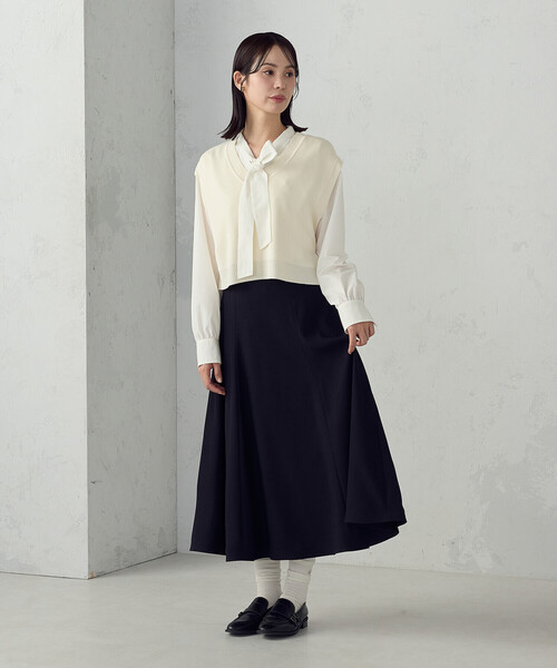 COMME CA ISM（コムサイズム）の「サーキュラースカート（スカート・レディース・チャコール/ネイビー・MEDIUM/LARGE）」の8枚目の写真