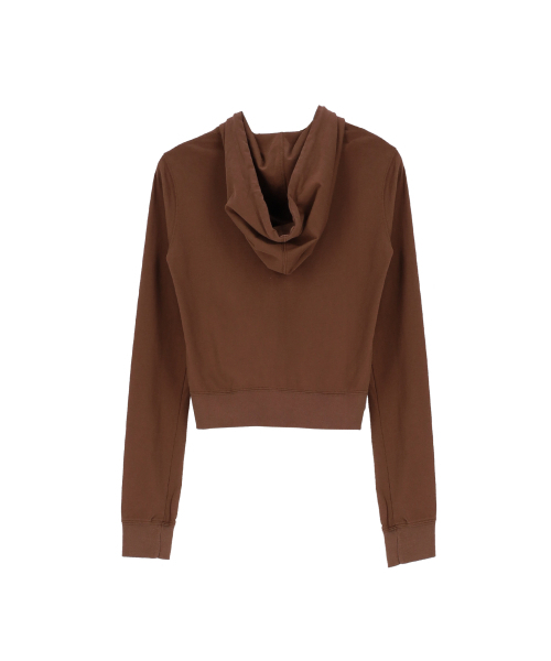 AFTERMATH（アフターマス）の「W CONTRAST STITCH ZIP HOODIE [BROWN]（パーカー・レディース・ブラウン・FREE）」の2枚目の写真