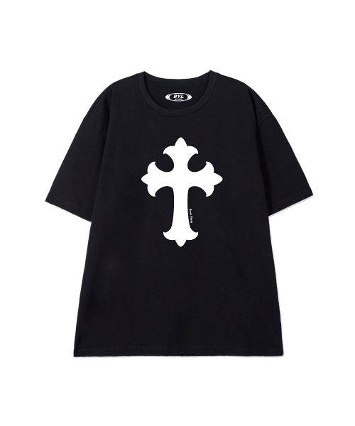 BY.L(バイエル)の「クロス半袖Tシャツブラックホワイト(Tシャツ/カットソー・メンズ・その他・MEDIUM/LARGE/X-LARGE/XX-LARGE)」の2枚目の写真
