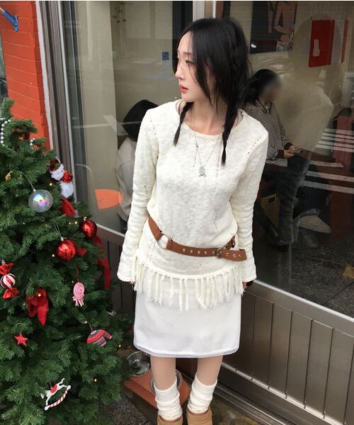 ZIZEMUSEUM(ジゼミュージアム)の「VINTAGE FRINGE KNIT (IVORY)(ニット/セーター・レディース・その他・OS)」の6枚目の写真