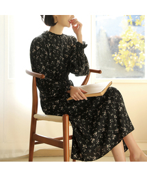 BBAEBBAE（ペッペ）の「Frill Flower Smoke Banding Long One Piece（ワンピース）」