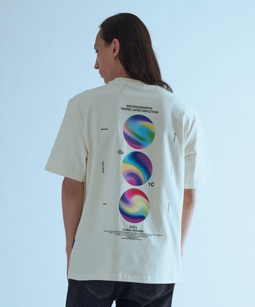 ICONOGRAPHY(アイコノグラフィー)の「地球の日 Part 1. オゾン層破壊 CR(Tシャツ/カットソー・レディース・アイボリー・SMALL/MEDIUM/LARGE/X-LARGE)」の2枚目の写真