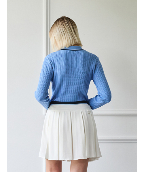 NITINA(ニティナ)の「スリムケーブルカラーニットS/B(ニット/セーター・レディース・スカイブルー・SMALL/MEDIUM)」の3枚目の写真