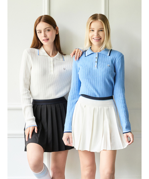 NITINA(ニティナ)の「スリムケーブルカラーニットS/B(ニット/セーター・レディース・スカイブルー・SMALL/MEDIUM)」の4枚目の写真