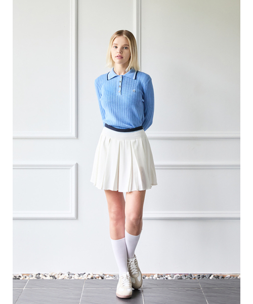 NITINA(ニティナ)の「スリムケーブルカラーニットS/B(ニット/セーター・レディース・スカイブルー・SMALL/MEDIUM)」の6枚目の写真