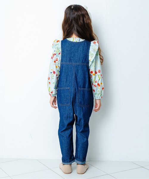 Boribon（ボリボン）の「ガーデンフラワーフリルブラウス（シャツ/ブラウス・キッズ・サックスブルー/オフホワイト・120/110/100/90/80）」の9枚目の写真