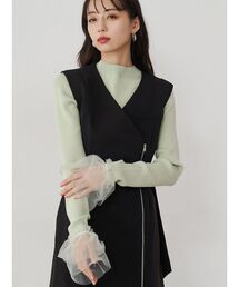 MURUA | チュールカフスリブニット(ニット/セーター)