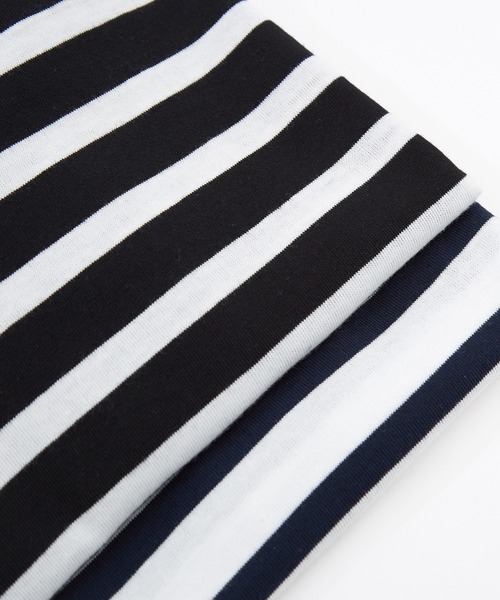 En serio TOKYO(エンソリオトーキョー)の「SIDE23-183 ボーダー長袖Tシャツ(Tシャツ/カットソー・メンズ・ホワイト×ネイビー・SMALL/LARGE)」の21枚目の写真