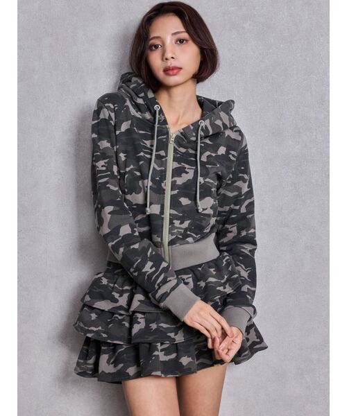 GYDA（ジェイダ）の「Sweat tiered スカートライクショートパンツ（スカート・レディース・その他1・FREE）」の4枚目の写真