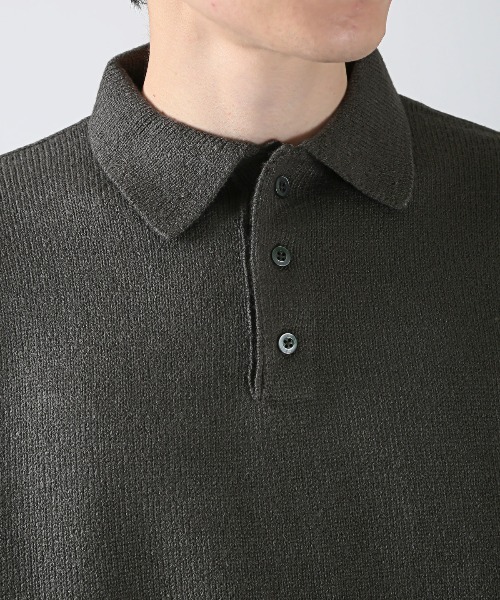 LUXSTYLE(ラグスタイル)の「カシミヤタッチポロシャツ(ニット/セーター・メンズ・ブラック/ホワイト/チャコールグレー・XL/L/M)」の12枚目の写真