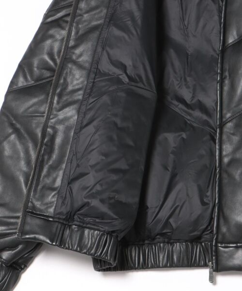 STYLISE（スタイライズ）の「【FIRST DOWN】PU Leather V-Down JKT SMU / ブラック [F942110]（ダウンジャケット/コート・メンズ・ブラック・M/L/LL）」の3枚目の写真