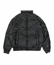 STYLISE（スタイライズ）の「【FIRST DOWN】PU Leather V-Down JKT SMU / ブラック [F942110]（ダウンジャケット/コート）」