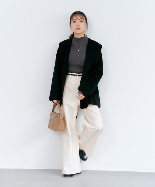 COHINA(コヒナ)の「シアーフレアスリーブリブニット 【低身長・小柄女性】(ニット/セーター・レディース・ホワイト/グリーン/ピンク/グレー・ONE SIZE)」の19枚目の写真