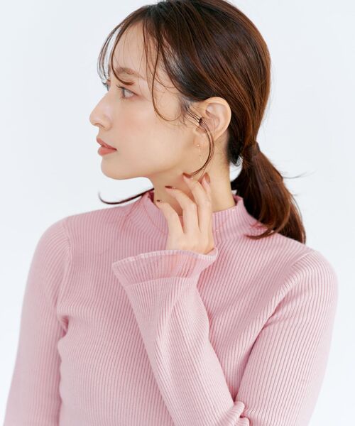 COHINA(コヒナ)の「シアーフレアスリーブリブニット 【低身長・小柄女性】(ニット/セーター・レディース・ホワイト/グリーン/ピンク/グレー・ONE SIZE)」の21枚目の写真