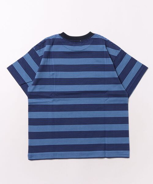 GROOVY COLORS(グルービーカラーズ)の「Striped Tee(Tシャツ/カットソー・キッズ・ブルー・135/145)」の2枚目の写真