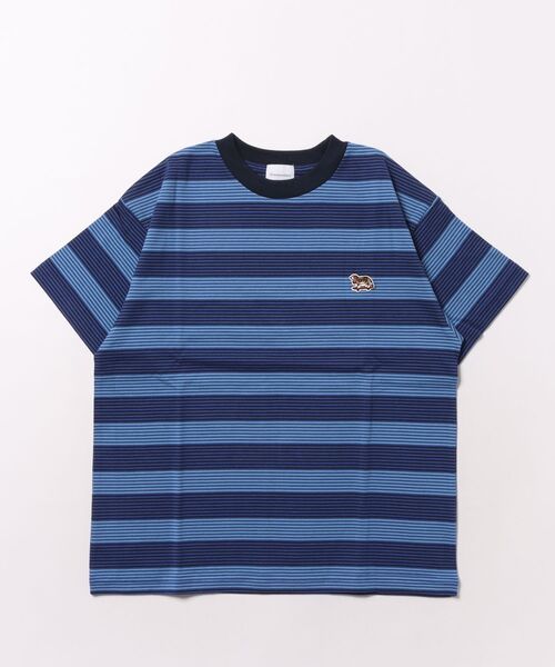 GROOVY COLORS(グルービーカラーズ)の「Striped Tee(Tシャツ/カットソー・キッズ・ブルー・135/145)」の3枚目の写真