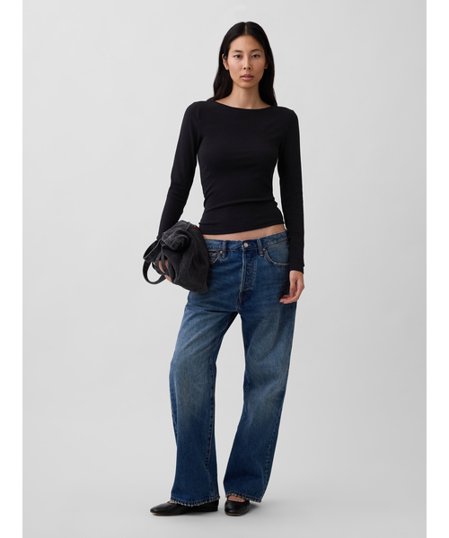 GAP（ギャップ）の「モダン バックタイ Tシャツ（Tシャツ/カットソー・レディース・オフホワイト/ブラック/ピンク・XXS/L/M/S/XS/XL）」の6枚目の写真