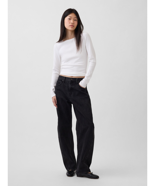 GAP（ギャップ）の「モダン バックタイ Tシャツ（Tシャツ/カットソー・レディース・オフホワイト/ブラック/ピンク・XXS/L/M/S/XS/XL）」の8枚目の写真
