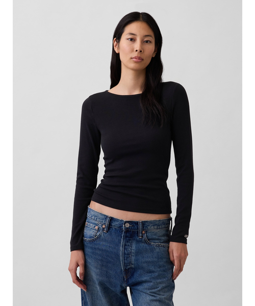 GAP（ギャップ）の「モダン バックタイ Tシャツ（Tシャツ/カットソー・レディース・オフホワイト/ブラック/ピンク・XXS/L/M/S/XS/XL）」の4枚目の写真