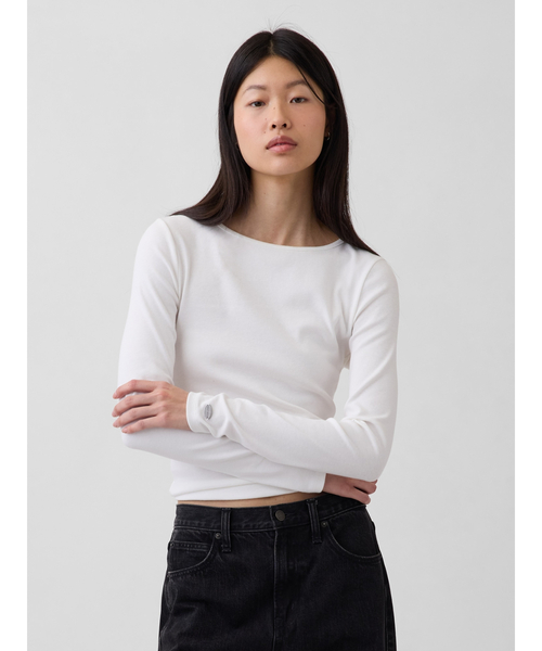 GAP（ギャップ）の「モダン バックタイ Tシャツ（Tシャツ/カットソー・レディース・オフホワイト/ブラック/ピンク・XXS/L/M/S/XS/XL）」の5枚目の写真