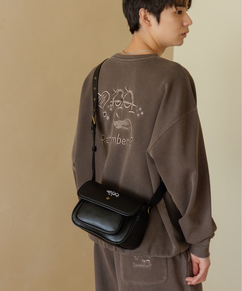 フラップポケットPUレザーショルダーバッグ / Flap Pocket PU Leather